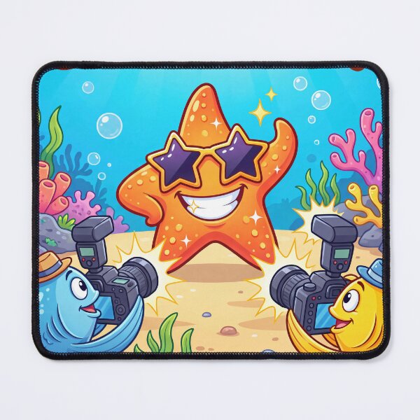 Item preview, Star Fish – Funny Celebrity Starfish with Paparazzi Ocean Cartoon 2 designed and sold by WordPlayStudio.