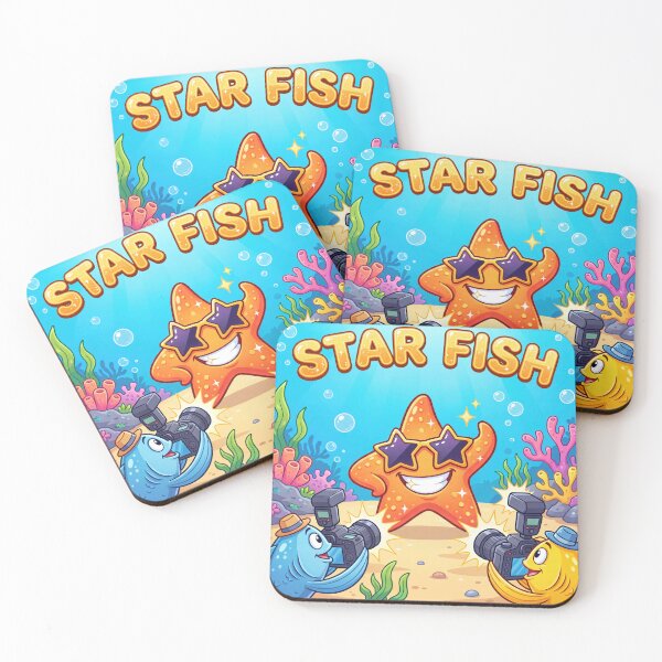 Item preview, Star Fish – Funny Celebrity Starfish with Paparazzi Ocean Cartoon 2 designed and sold by WordPlayStudio.