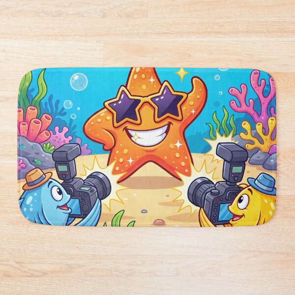 Item preview, Star Fish – Funny Celebrity Starfish with Paparazzi Ocean Cartoon 2 designed and sold by WordPlayStudio.