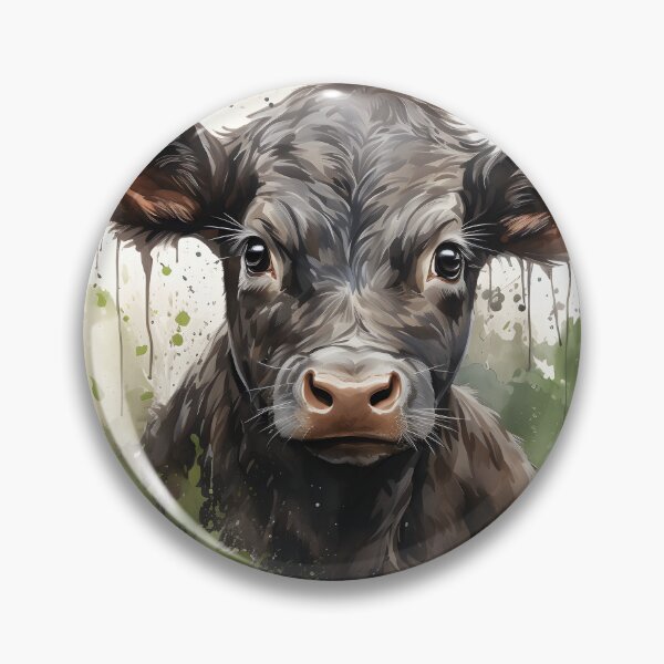 Item preview, Cute Baby Cow Portrait – Farmhouse Calf Wall Art designed and sold by GutyzDesignsES.