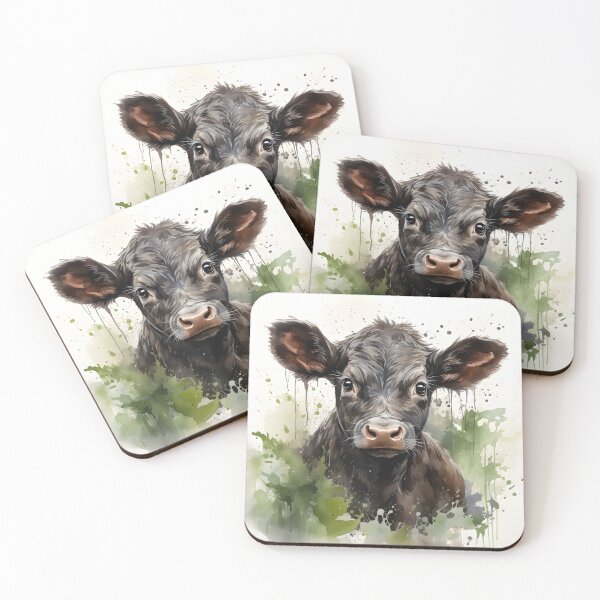 Item preview, Cute Baby Cow Portrait – Farmhouse Calf Wall Art designed and sold by GutyzDesignsES.