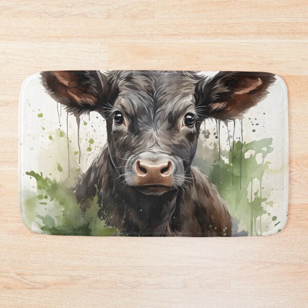 Item preview, Cute Baby Cow Portrait – Farmhouse Calf Wall Art designed and sold by GutyzDesignsES.