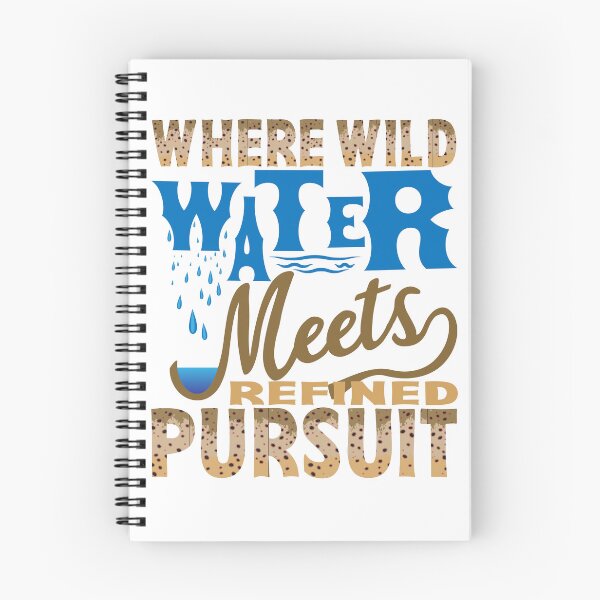 Item preview, Brown Trout text illustration "Where Wild Water Meets Refined Pursuit". designed and sold by Art-Horizon.
