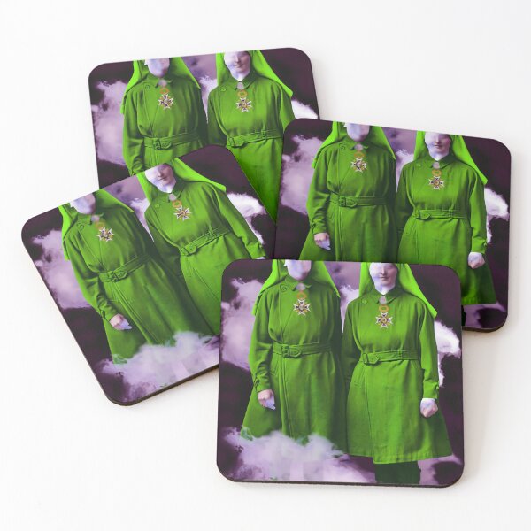 Item preview, Neon Green Nuns Glitch Art designed and sold by Morescitaf.