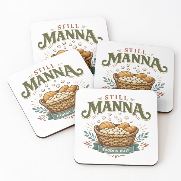 Item preview, Still Manna Christian Provision – Exodus 16:15 Bible Verse Art designed and sold by stylishdzign.