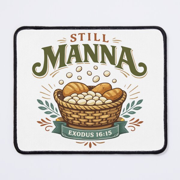 Item preview, Still Manna Christian Provision – Exodus 16:15 Bible Verse Art designed and sold by stylishdzign.