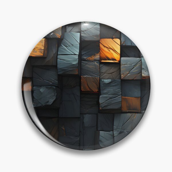 Item preview, Dark Geometric Stone Mosaic – Black Industrial Abstract designed and sold by GutyzDesignsES.