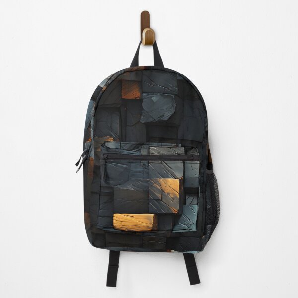 Item preview, Dark Geometric Stone Mosaic – Black Industrial Abstract designed and sold by GutyzDesignsES.