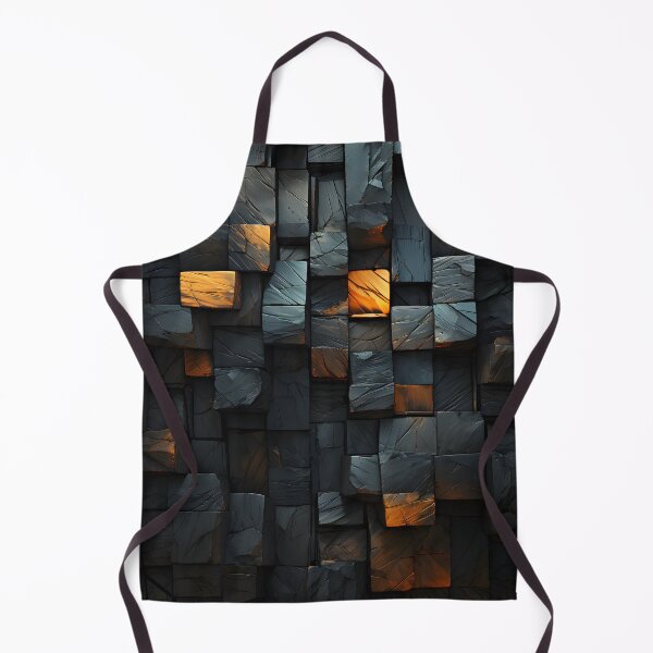 Item preview, Dark Geometric Stone Mosaic – Black Industrial Abstract designed and sold by GutyzDesignsES.