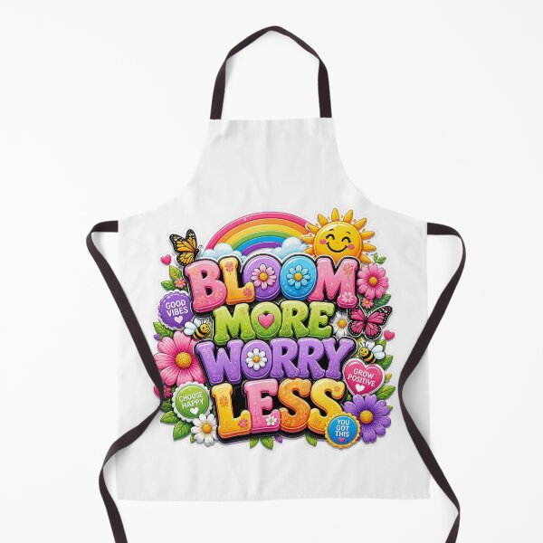 Item preview, BLOOM MORE WORRY LESS Graffiti Sticker PNG | Positive Floral Quote | Colorful Spring Wildflower Aesthetic Vinyl Decal designed and sold by Stylestickers55.