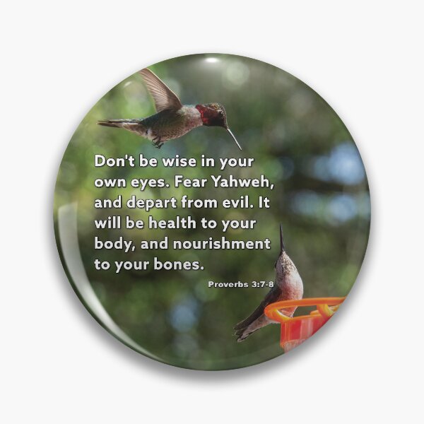 Item preview, Proverbs 3:7-8 Depart from Evil - Humminbirds Photograph designed and sold by InsprtnlArtbyDP.