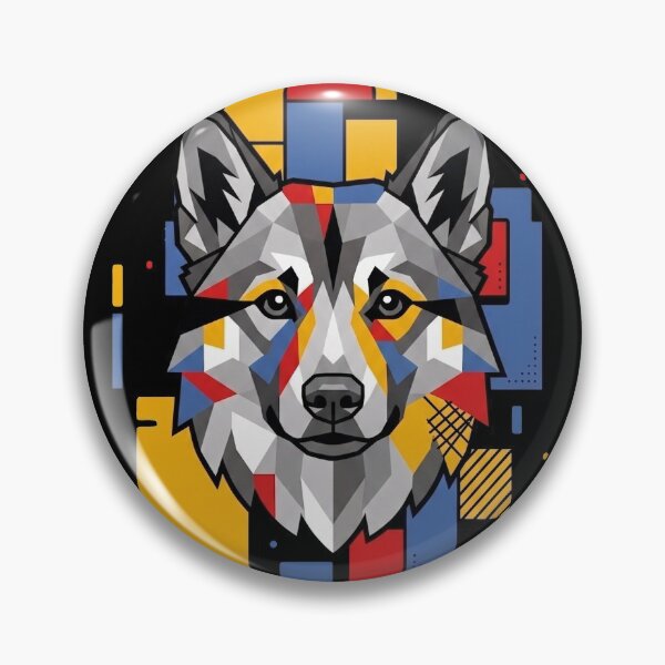 Item preview, Funny Norwegian Buhund Colorful Blocks Geometric Art Mom Dad Kids designed and sold by FurryHavenPH.