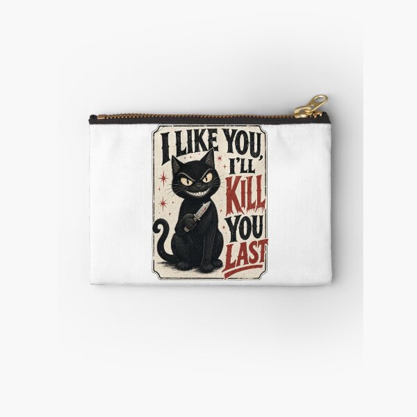Item preview, I'll Kill You Last Black Cat Shirt – Funny Dark Humor Cat Lover Gift designed and sold by Ashley critters.