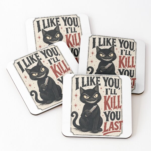 Item preview, I'll Kill You Last Black Cat Shirt – Funny Dark Humor Cat Lover Gift designed and sold by Ashley critters.