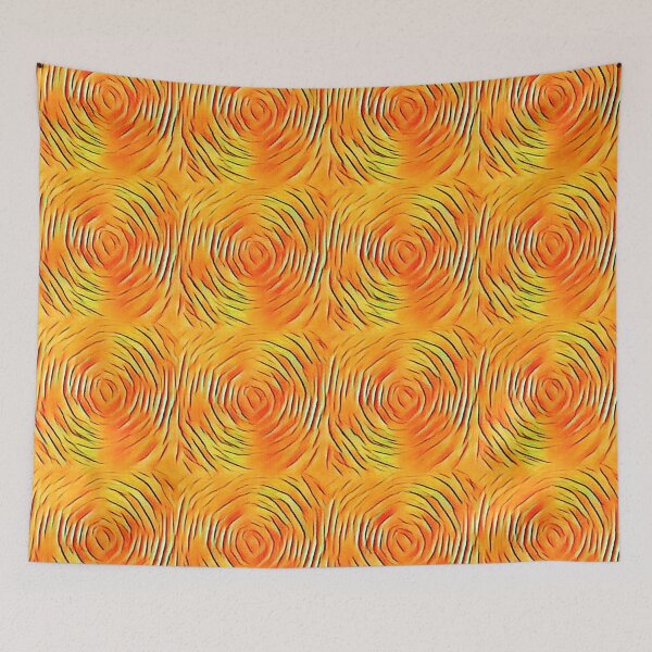 Item preview, Orange yellow circle design designed and sold by Fayes4Art.