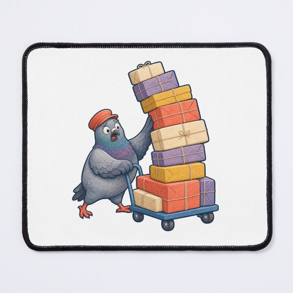 Item preview, Carrier Pigeon Wobbly Parcel Cart designed and sold by GoverArt.
