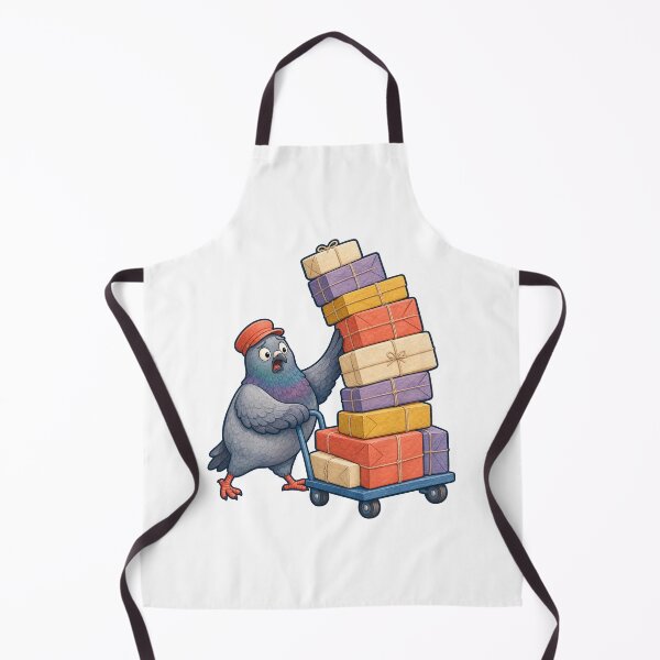 Item preview, Carrier Pigeon Wobbly Parcel Cart designed and sold by GoverArt.