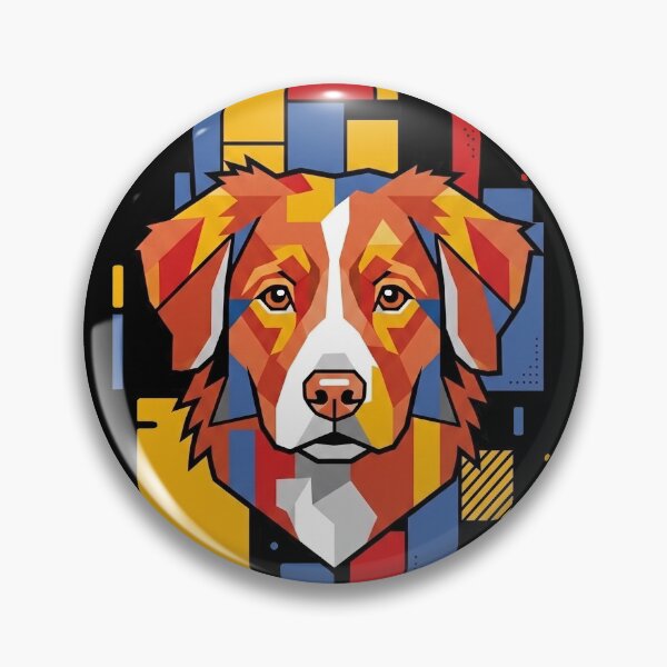Item preview, Funny Nova Scotia Duck Tolling Retriever Toller Colorful Blocks Geometric Art Mom Dad Kids designed and sold by FurryHavenPH.