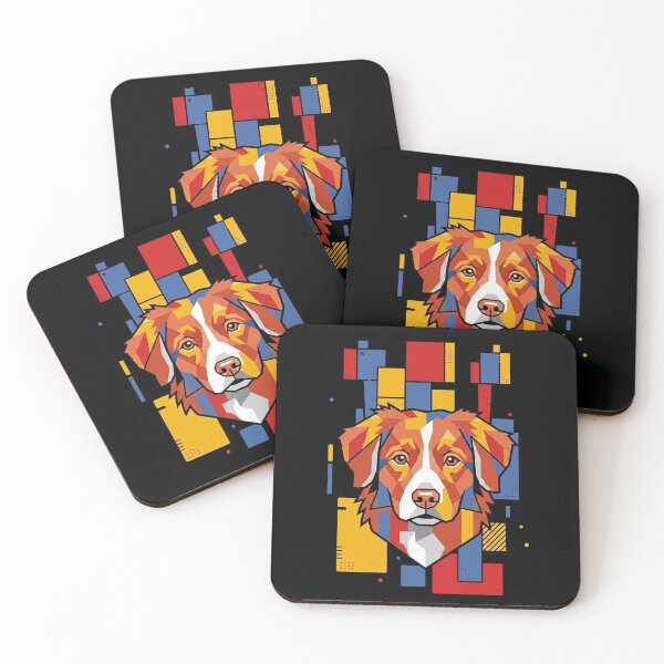 Item preview, Funny Nova Scotia Duck Tolling Retriever Toller Colorful Blocks Geometric Art Mom Dad Kids designed and sold by FurryHavenPH.