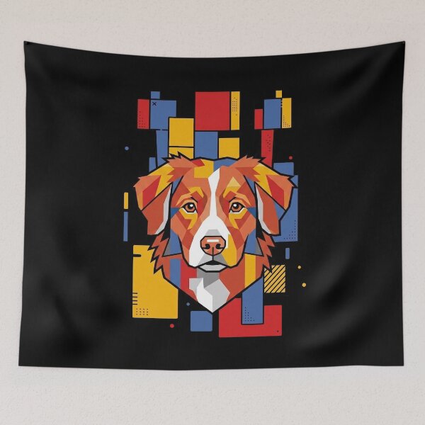 Item preview, Funny Nova Scotia Duck Tolling Retriever Toller Colorful Blocks Geometric Art Mom Dad Kids designed and sold by FurryHavenPH.