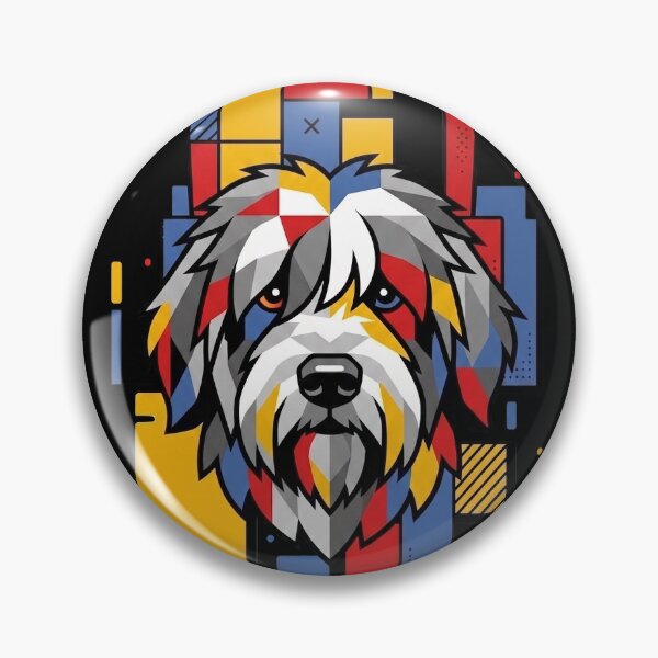 Item preview, Funny Old English Sheepdog Colorful Blocks Geometric Art Mom Dad Kids designed and sold by FurryHavenPH.