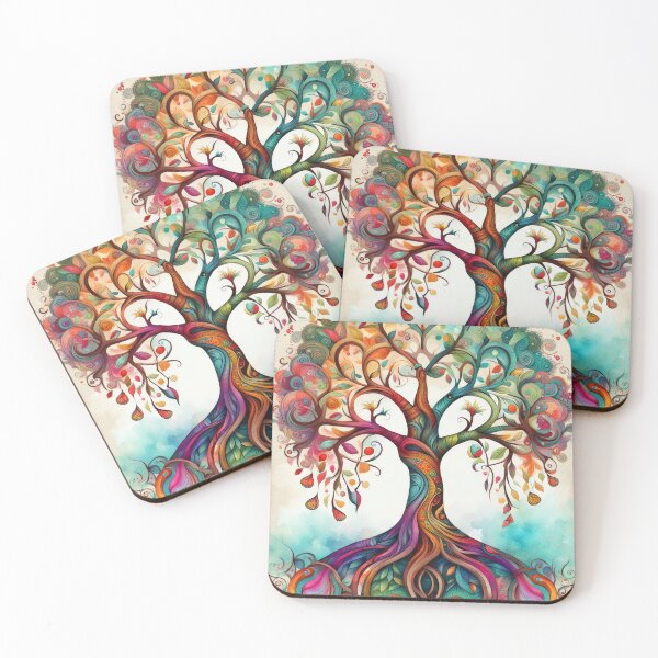 Item preview, Psychedelic Tree of Life Spiral Swirl Watercolor Style designed and sold by pinkal.