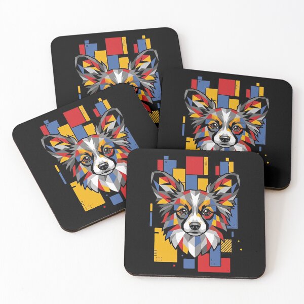 Item preview, Funny Papillon Colorful Blocks Geometric Art Mom Dad Kids designed and sold by FurryHavenPH.