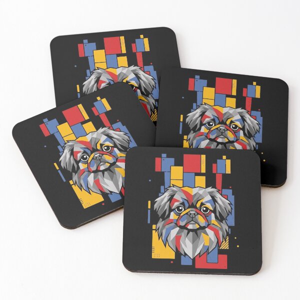 Item preview, Funny Pekingese Colorful Blocks Geometric Art Mom Dad Kids designed and sold by FurryHavenPH.