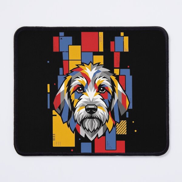 Item preview, Funny Petit Basset Griffon Vendeen Colorful Blocks Geometric Art Mom Dad Kids designed and sold by FurryHavenPH.