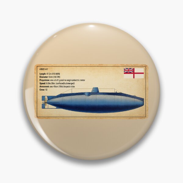 Item preview, HMS A1 First British-Designed Submarine Diagram designed and sold by MilitaryMart.