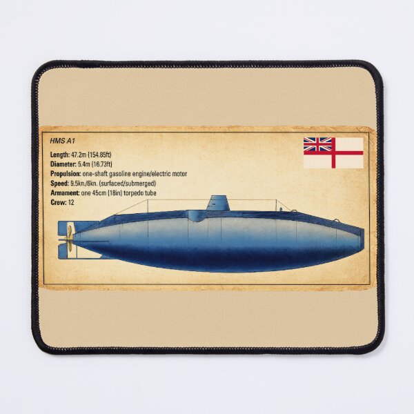 Item preview, HMS A1 First British-Designed Submarine Diagram designed and sold by MilitaryMart.