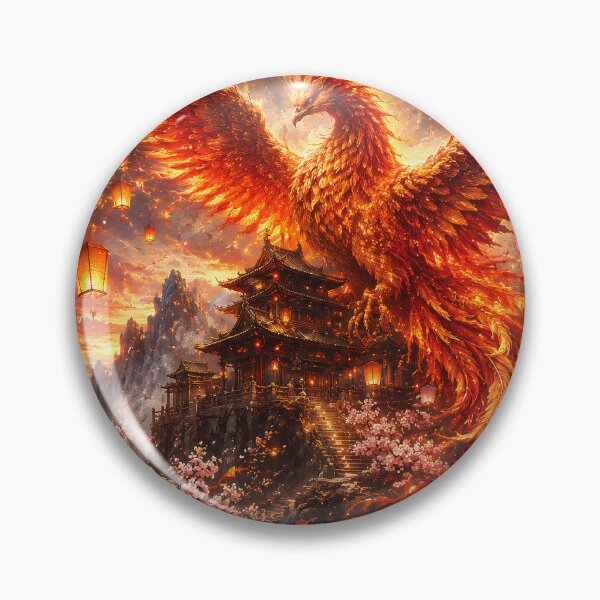 Item preview, Phoenix Guardian of the Eternal Temple | Legendary Fantasy Painting designed and sold by Origamoart.