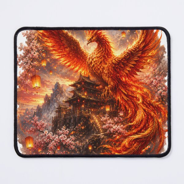 Item preview, Phoenix Guardian of the Eternal Temple | Legendary Fantasy Painting designed and sold by Origamoart.