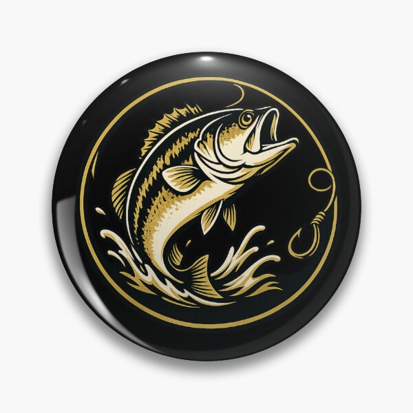 Item preview, Vintage Walleye Fishing Emblem for Anglers designed and sold by OddHobbyClub.