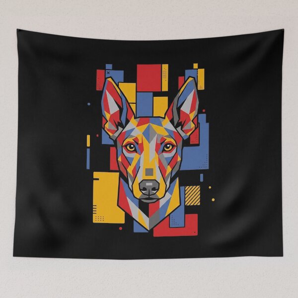 Item preview, Funny Pharaoh Hound Colorful Blocks Geometric Art Mom Dad Kids designed and sold by FurryHavenPH.