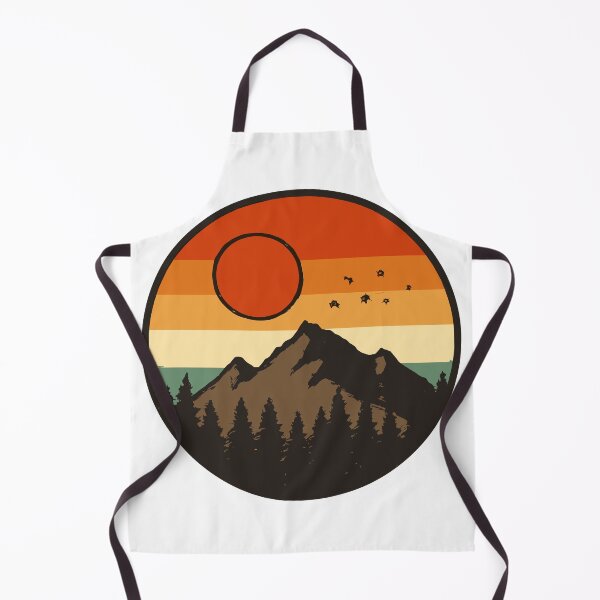 Item preview, Retro Vintage Sunset Mountain Circular Badge Vector Illustration designed and sold by Mount03.