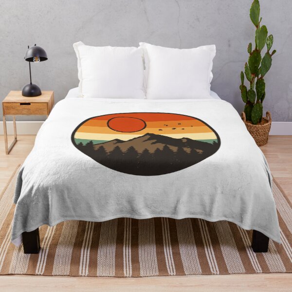 Item preview, Retro Vintage Sunset Mountain Circular Badge Vector Illustration designed and sold by Mount03.