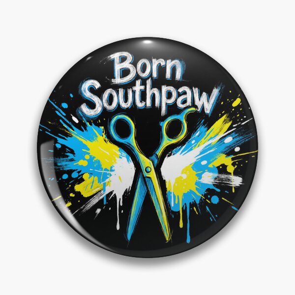 Item preview, Born Southpaw Left Handed Scissors Paint Splatter Hairstylist designed and sold by TeNovaStudio.