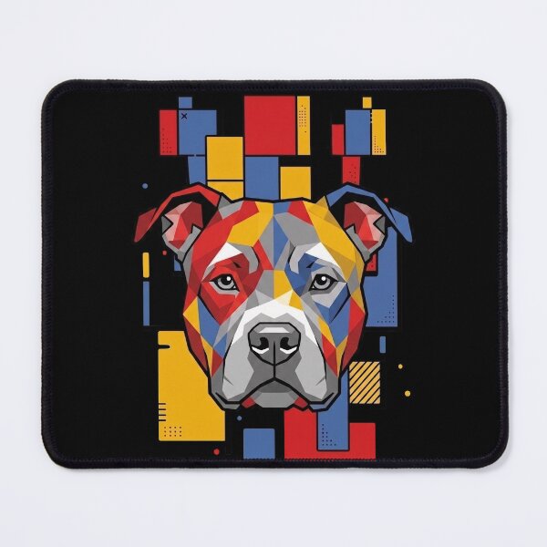 Item preview, Funny Pitbull Colorful Blocks Geometric Art Mom Dad Kids designed and sold by FurryHavenPH.