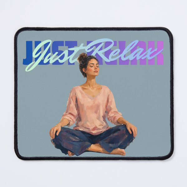 Item preview, Just Relax Meditation Girl Mindfulness Yoga Art designed and sold by busesplace.