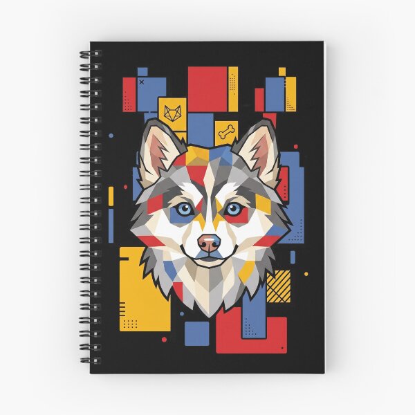 Item preview, Funny Pomsky Colorful Blocks Geometric Art Mom Dad Kids designed and sold by FurryHavenPH.