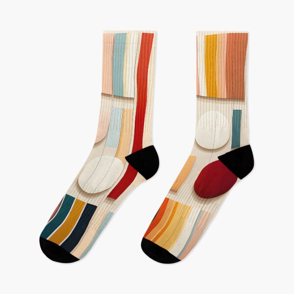 Item preview, Mid Century Modern Geometric Stripes and Circles designed and sold by GutyzDesignsES.