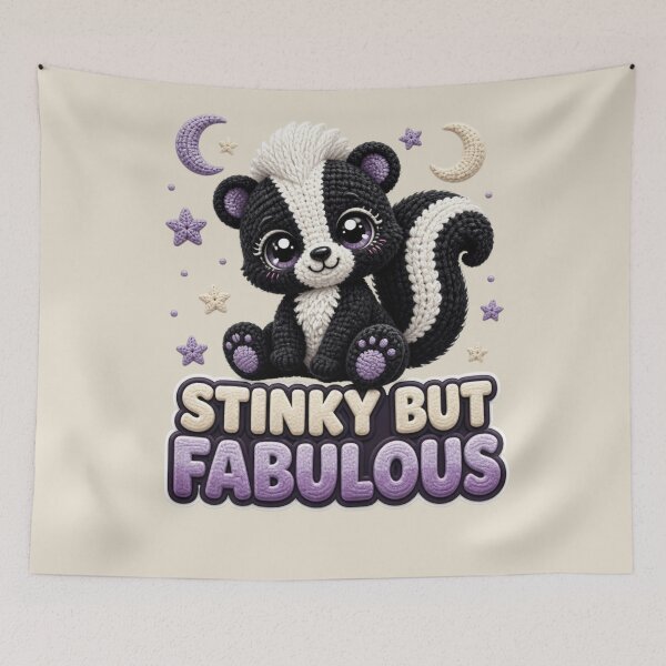 Item preview, Cute Crochet Skunk Stinky But Fabulous Nocturnal Animal Design designed and sold by Panom Suavichien.
