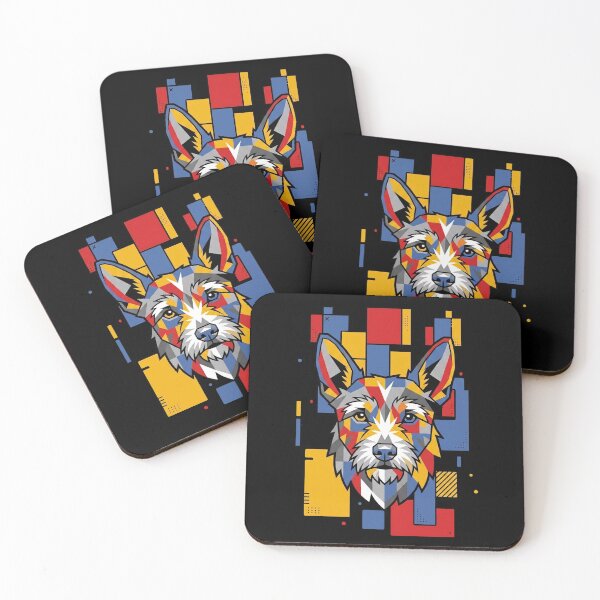 Item preview, Funny Portuguese Podengo Pequeno Colorful Blocks Geometric Art Mom Dad Kids designed and sold by FurryHavenPH.