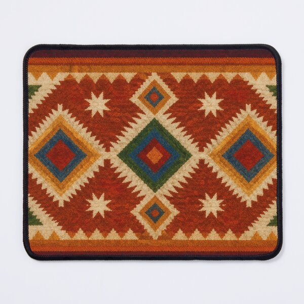 Item preview, Alpaca Desert Thunder - Terracotta Red Aztec Motif designed and sold by BrainCurves.