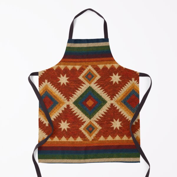 Item preview, Alpaca Desert Thunder - Terracotta Red Aztec Motif designed and sold by BrainCurves.