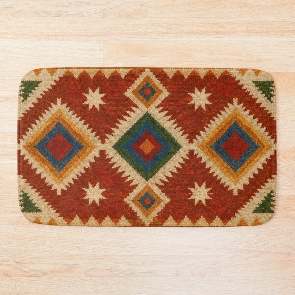 Item preview, Alpaca Desert Thunder - Terracotta Red Aztec Motif designed and sold by BrainCurves.