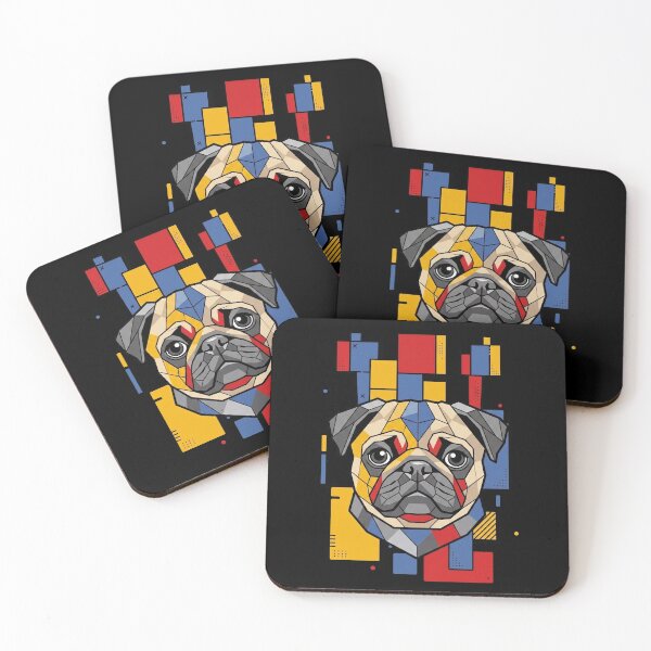 Item preview, Funny Pug Colorful Blocks Geometric Art Mom Dad Kids designed and sold by FurryHavenPH.