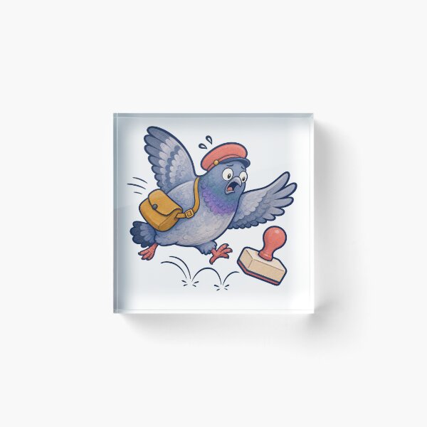 Item preview, Carrier Pigeon Runaway Rubber Stamp designed and sold by GoverArt.