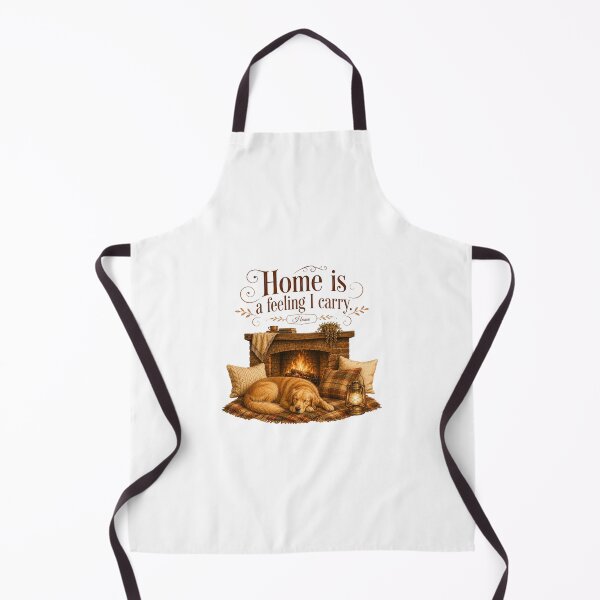 Item preview, Home Is A Feeling I Carry Vintage Golden Retriever Fireplace designed and sold by AQUILAKREO.